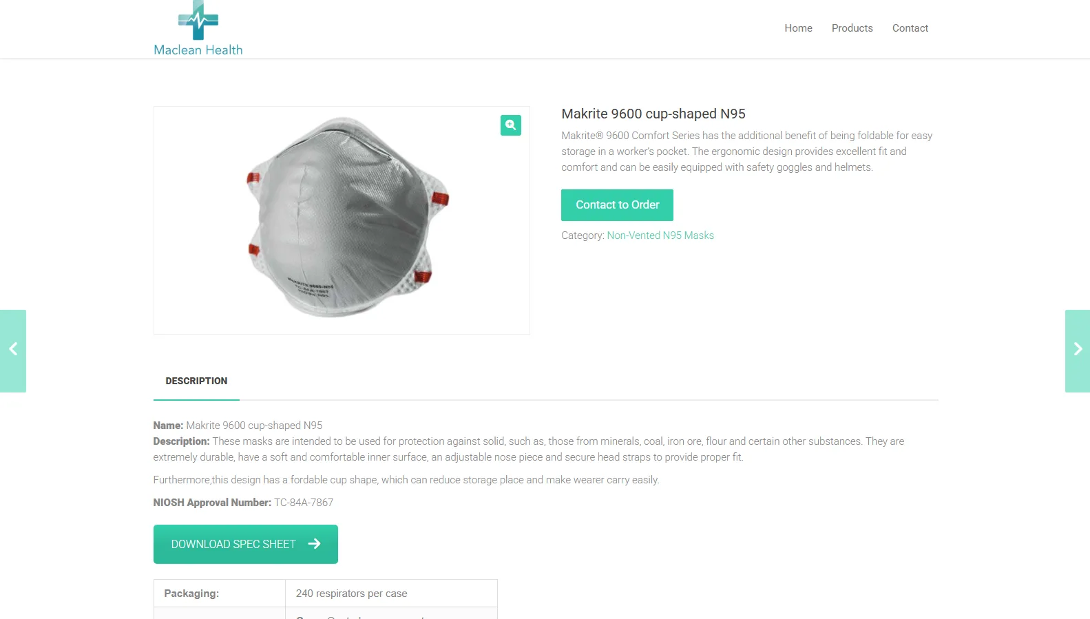 Maclean Healthcare product details page